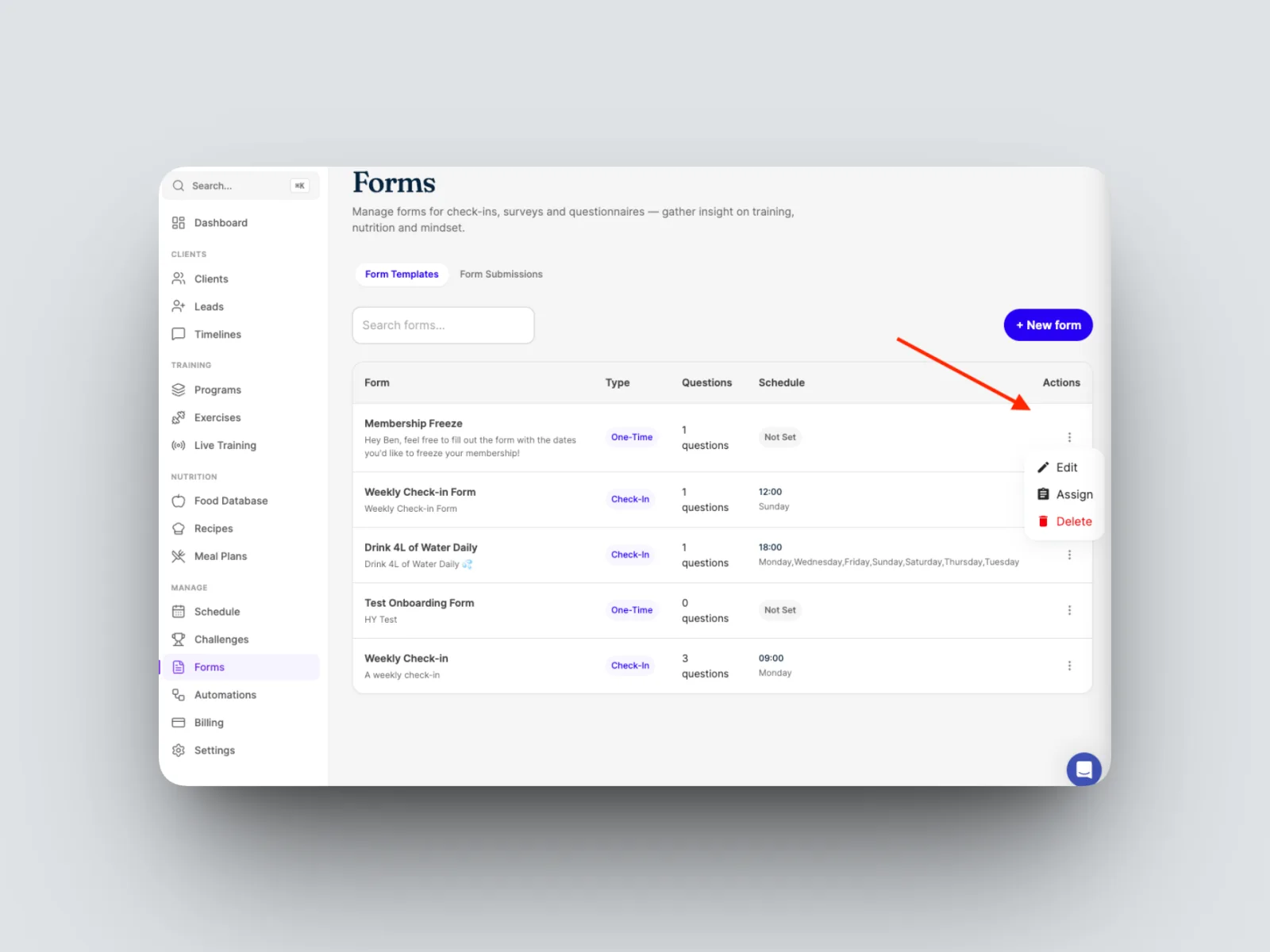 Save and assign to your client.